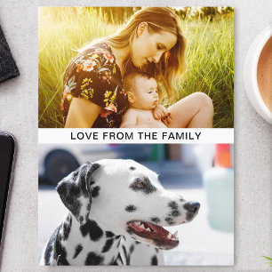 Cartão Postal Postaje suas 2 fotos e mensagem