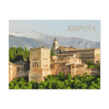 postal Alhambra de Granada en Andalucía, España