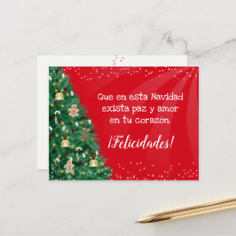 Cartão Postal Postal Árbol de Navidad - Personalizável