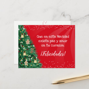 Cartão Postal Postal Árbol de Navidad - Personalizável