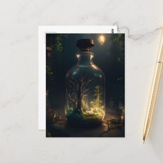 Cartão Postal Postal Bosque enbotellado