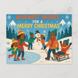 Cartão Postal Postal de Festas de Fim de Ano