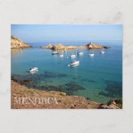Cartão Postal postal de la costa de la isla de Menorca