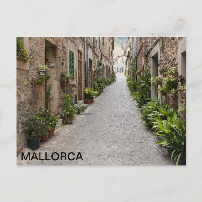 Cartão Postal postal del pueblo de Valldemossa, en Mallorca (Frente)