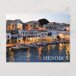 Cartão Postal postal del puerto de Es Castell en Menorca