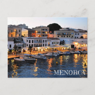 Cartão Postal postal del puerto de Es Castell en Menorca