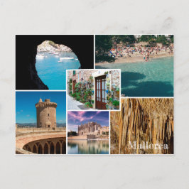 Cartão Postal postal fotomontaje isla de Mallorca - Majorca