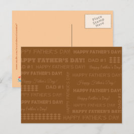 Cartão Postal Postal - Happy Father's Day