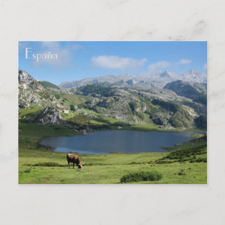 Cartão Postal postal Lagos de Covadonga en Asturias, Espanha