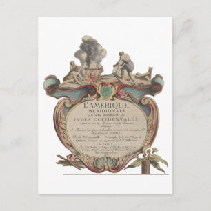 Cartão Postal Postal: L'Amerique Meridionale, 1689