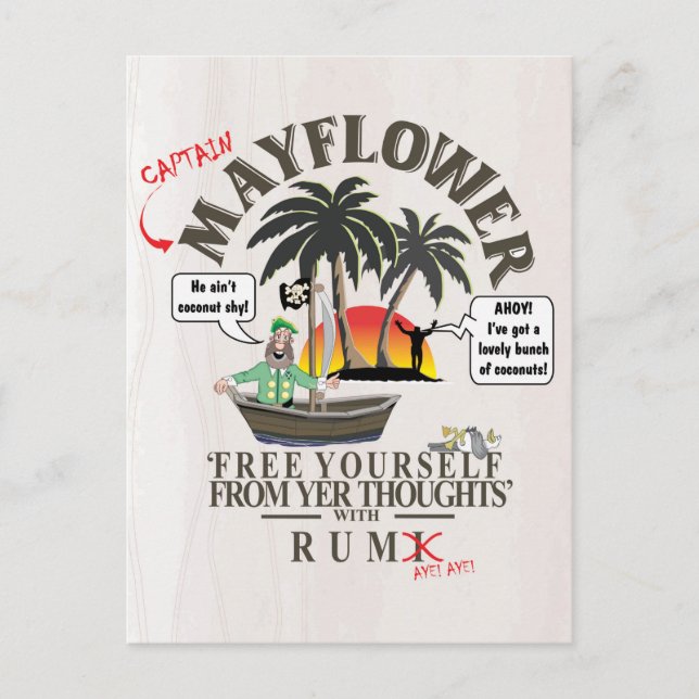 Cartão Postal postal. LIBERTE-SE DOS SEUS PENSAMENTOS. (Frente)