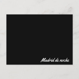 Cartão Postal Postal Madrid de noche