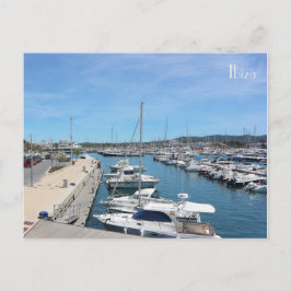 Cartão Postal postal puerto de Ibiza en las Islas Baleares