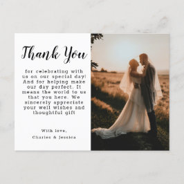 Cartão Postal Postal Thank You Postcard