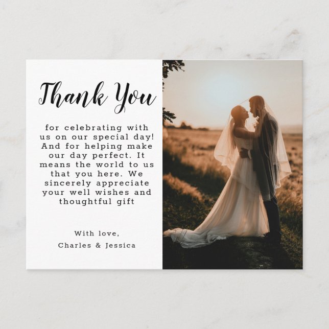 Cartão Postal Postal Thank You Postcard (Frente)