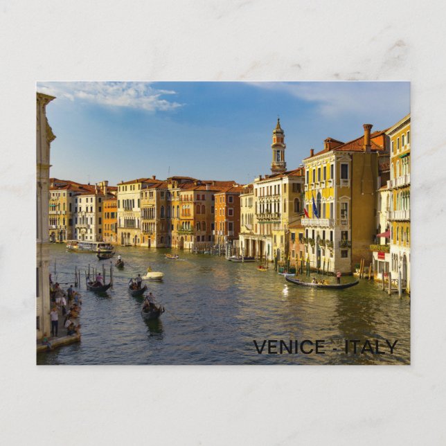 Cartão Postal postal Venecia, Italia (Frente)