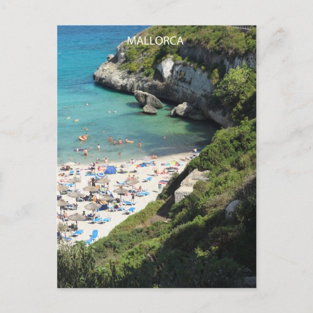 Cartão Postal postal vertical Calas de Mallorca (Frente)