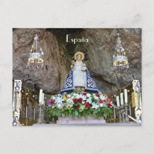 Cartão Postal postal Virgen de Covadonga en Asturias, Espanha