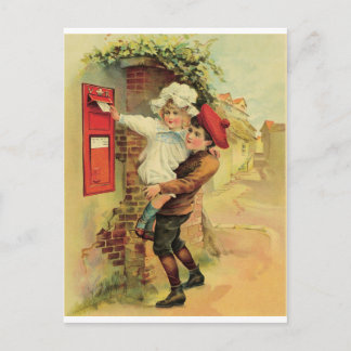Cartão Postal Postando uma carta