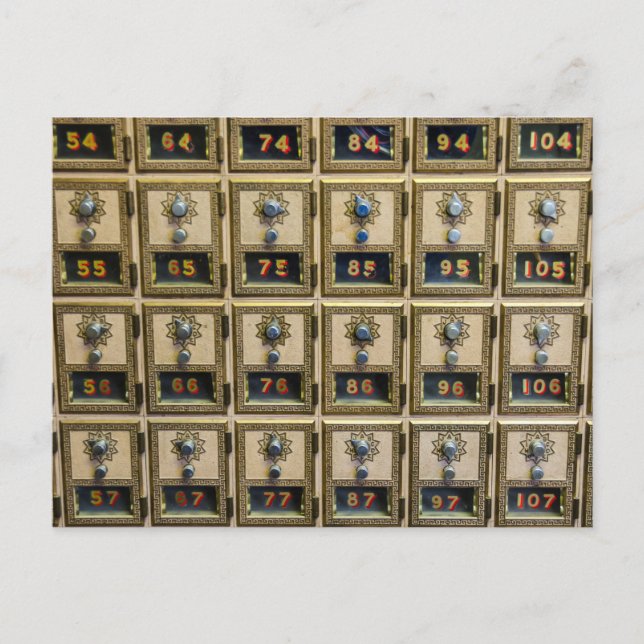 Cartão Postal Postar Caixas de Bloqueio Combinado do Office (Frente)