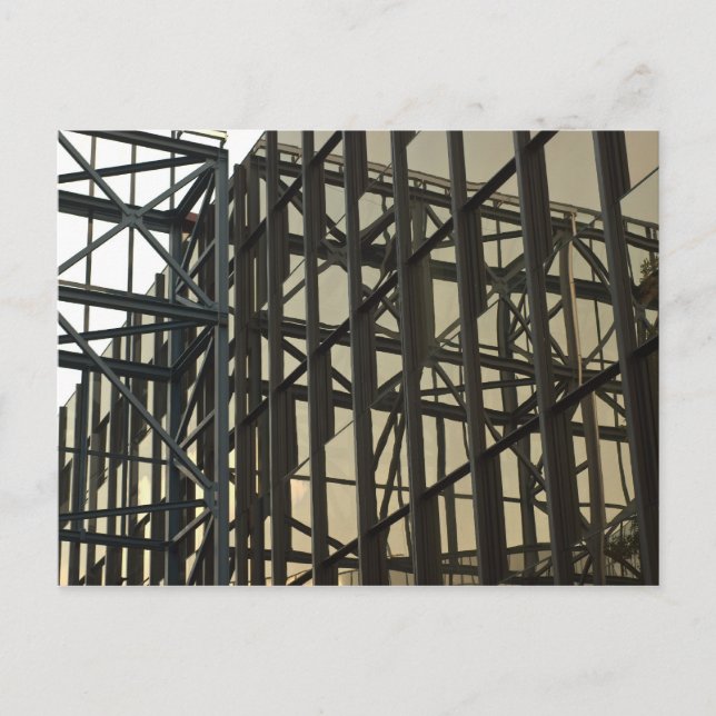 Cartão Postal Postar placa com arquitetura moderna (Frente)