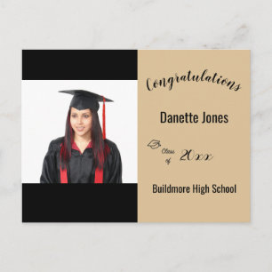 Cartão Postal Postca de Formando de Ano de Fotografia de parabén