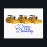 Cartão Postal Postcard<br><div class="desc">Bulldozers Design for Postcard</div>