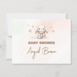 Cartão Postal Postcard Baby Shower Bunny