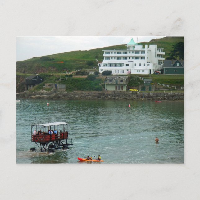 Cartão Postal Postcard Burgh Island Hotel, Devon, Inglaterra (Frente)