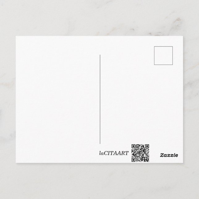 Cartão Postal Postcard - Cat with Coffee (Verso)