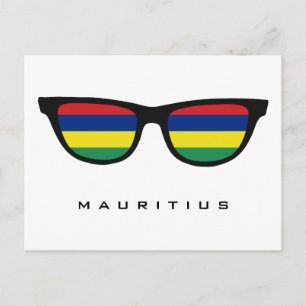 Cartão Postal Postcard com texto personalizado e cor Mauritius S