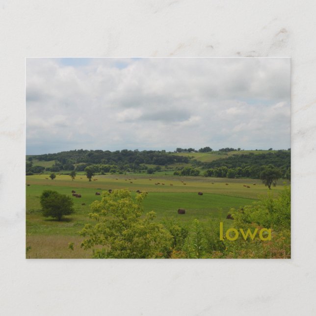 Cartão Postal Postcard de Paisagem de Iowa (Frente)