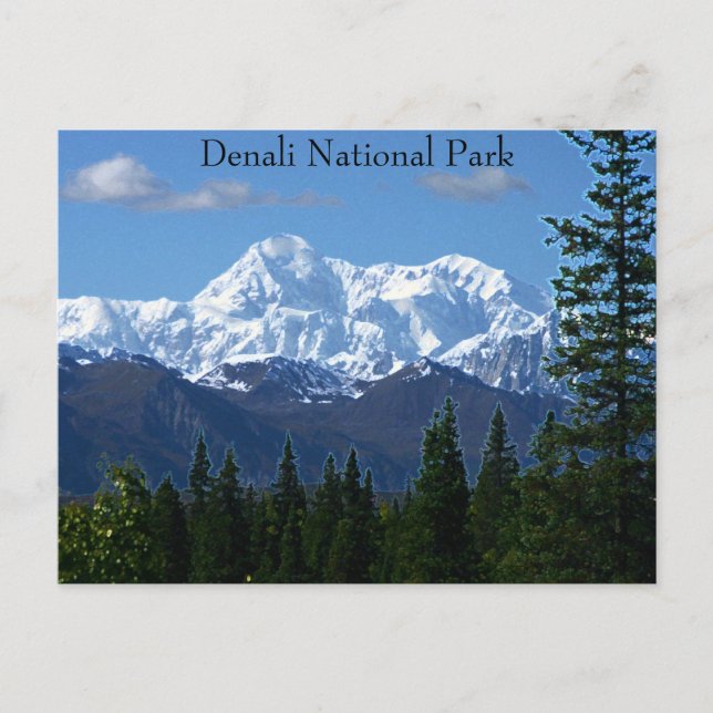 Cartão Postal PostCard do Parque Nacional Denali (Frente)