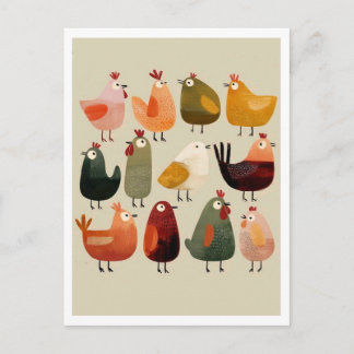 Cartão Postal Postcard. Funny Birds