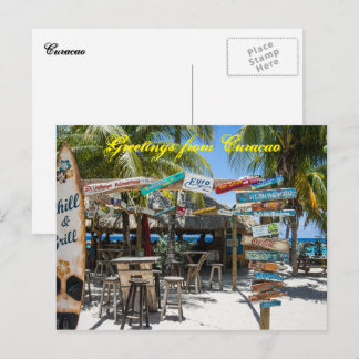 Cartão Postal Postcard Greetings from Curacao