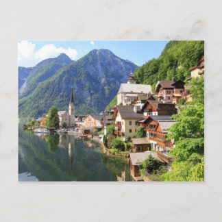 Cartão Postal Postcard Hallstatt, Áustria
