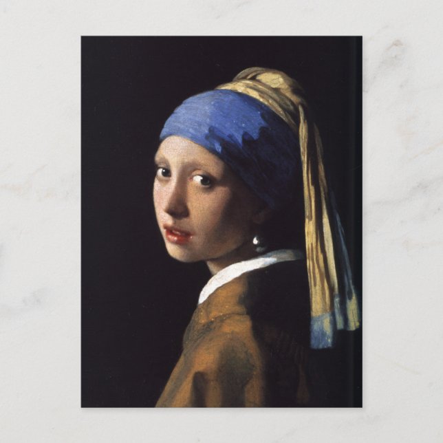 Cartão Postal Postcard Johannes Vermeer (Frente)