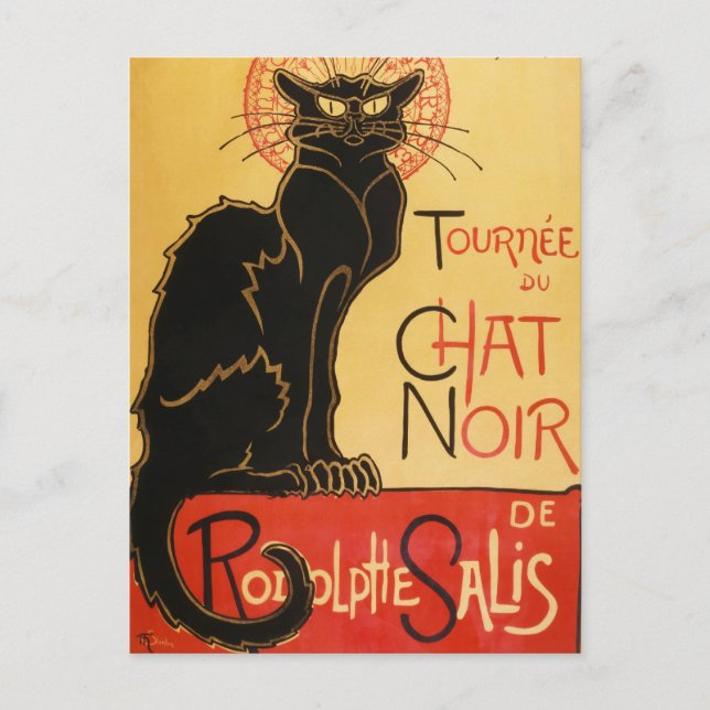 Cartão Postal Postcard Le Chat Noir (Frente)