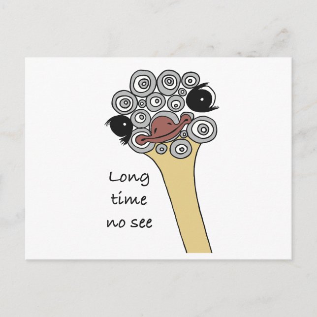 Cartão Postal Postcard Long time no see (Frente)