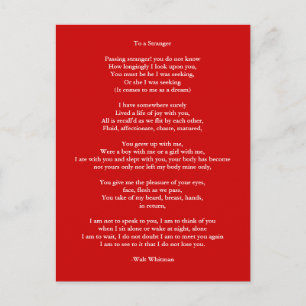 Cartão Postal Postcard-Love Art-Love Poem 4