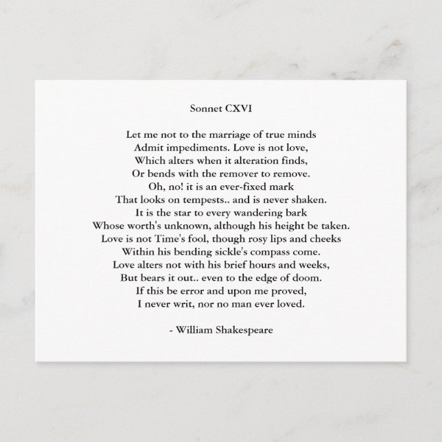 Cartão Postal Postcard-Love Art-Love Poem 6 (Frente)