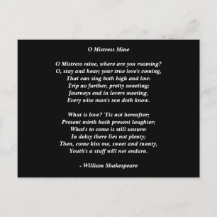 Cartão Postal Postcard-Love Art-Love Poem 8