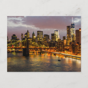 Cartão Postal Postcard Manhattan Bridge, Nova Iorque EUA