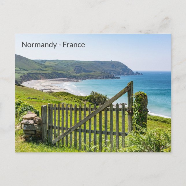 Cartão Postal Postcard Normandy França Postkarte (Frente)