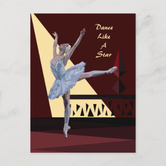 Cartão Postal Postcard personalizado 'Bailarina do Lago dos Cisn