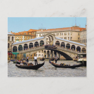 Cartão Postal Postcard Rialto Bridge, Venice Italy