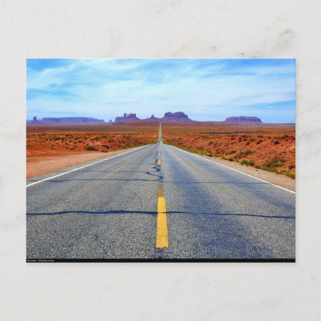 Cartão Postal Postcard Road to Monument Valley, Utah, EUA (Frente)