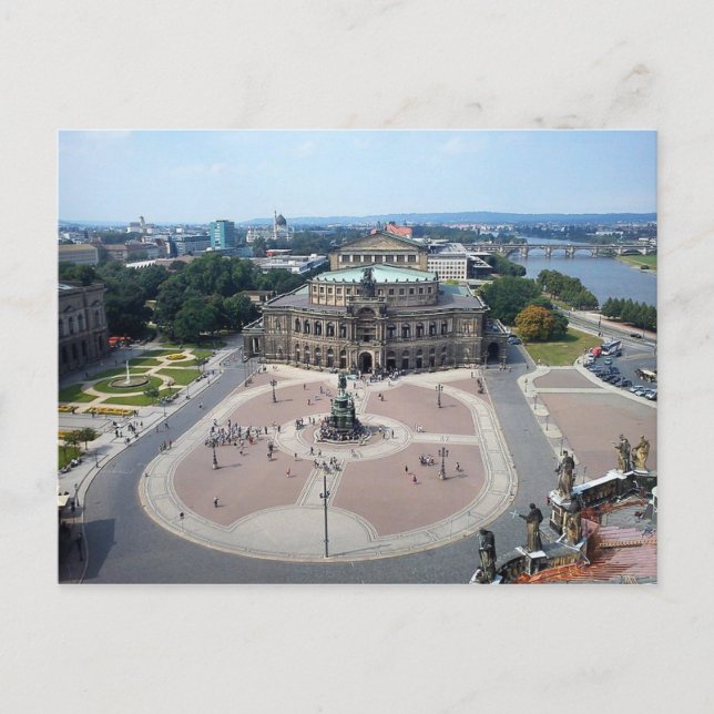 Cartão Postal Postcard Semperoper in Dresden Germany (Frente)