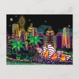 Cartão Postal Postcard Sequin Art Sydney Austrália