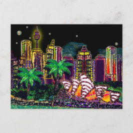 Cartão Postal Postcard Sequin Art Sydney Austrália